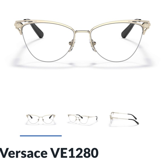 Versace Accessories - Versace Women's Glasses with Gold Frame and Black Temples